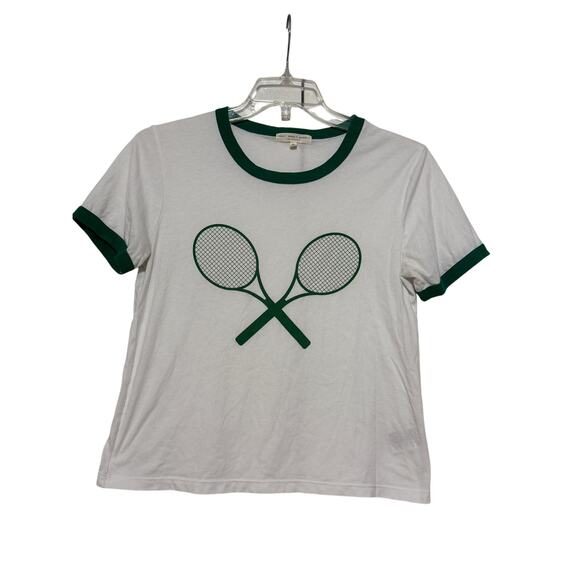Urban Outfitters Truly Madly Deeply Tennis Ringer Tee, Size L - Picture 1 of 7